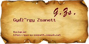 György Zsanett névjegykártya